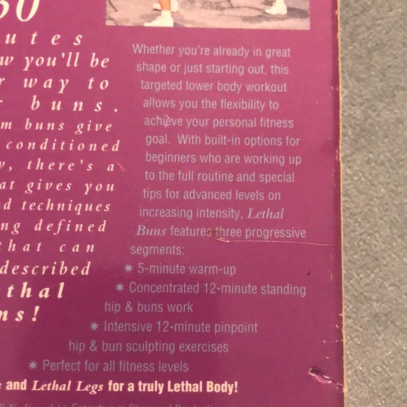 LETHAL BUNS VCR TAPE • 30 MINUTE WORKOUT - Picture 5 of 9